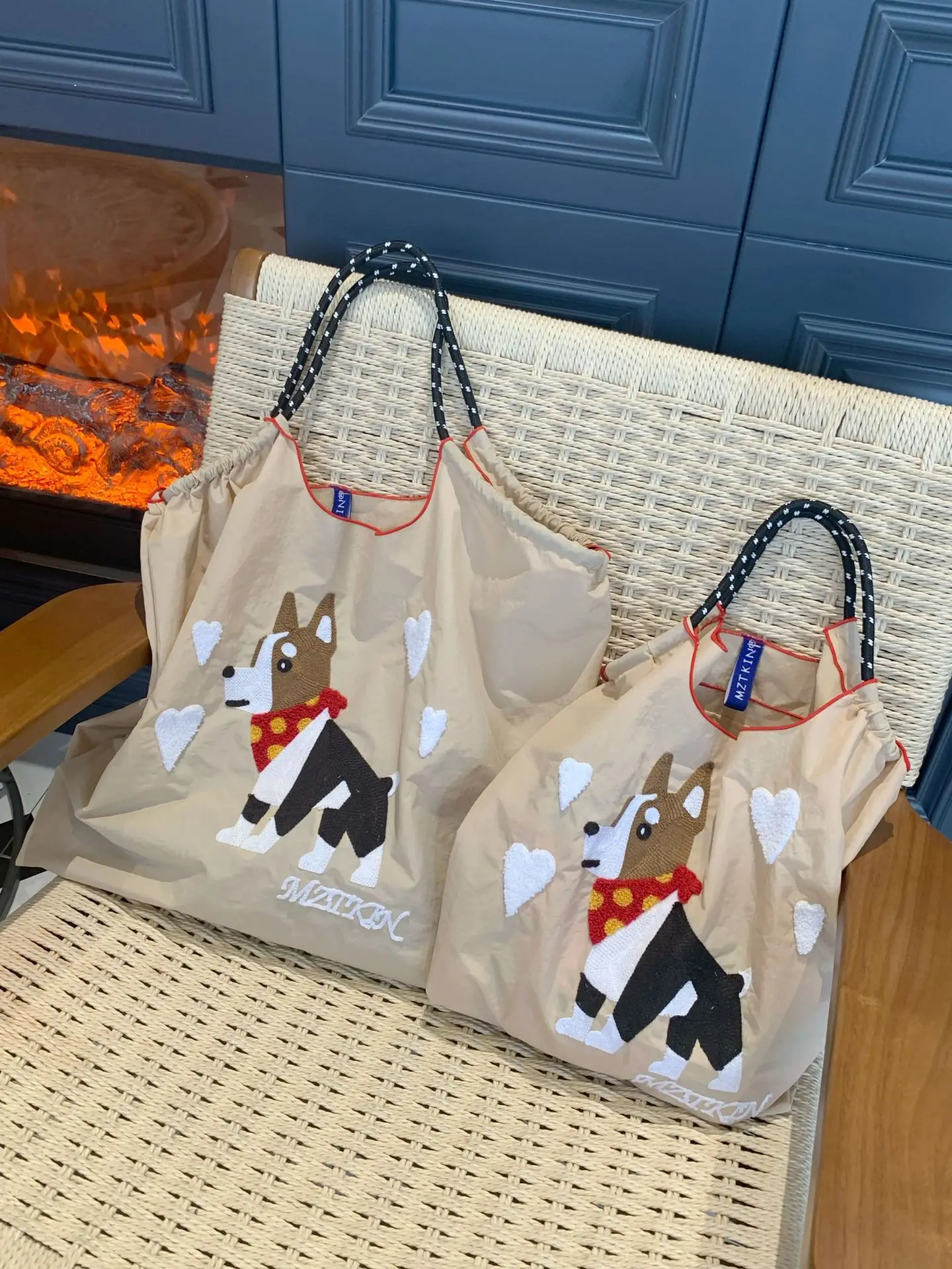 Embroidered Blue Bunny Bag for Women — feature 11