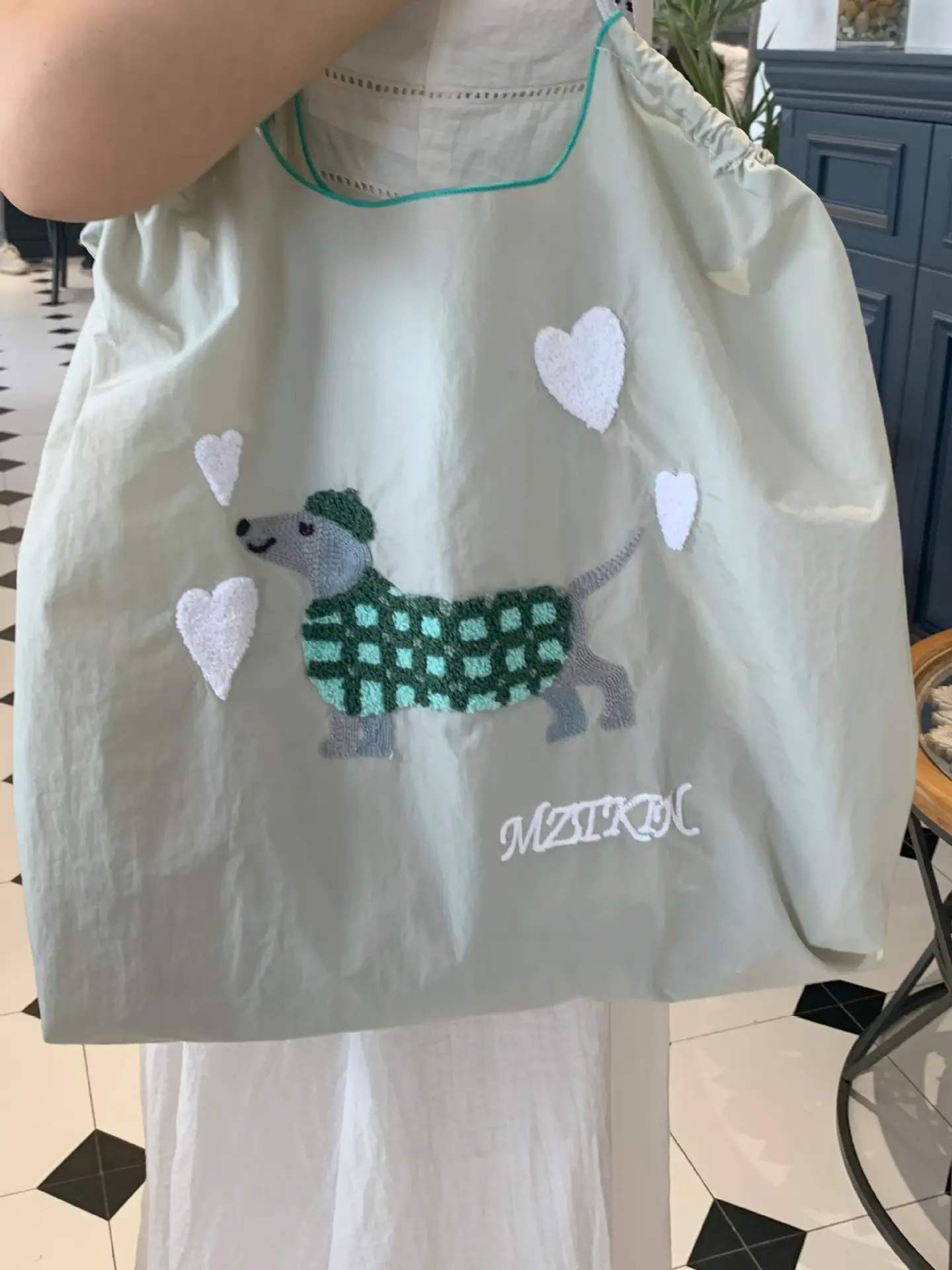 Embroidered Blue Bunny Bag for Women — feature 12