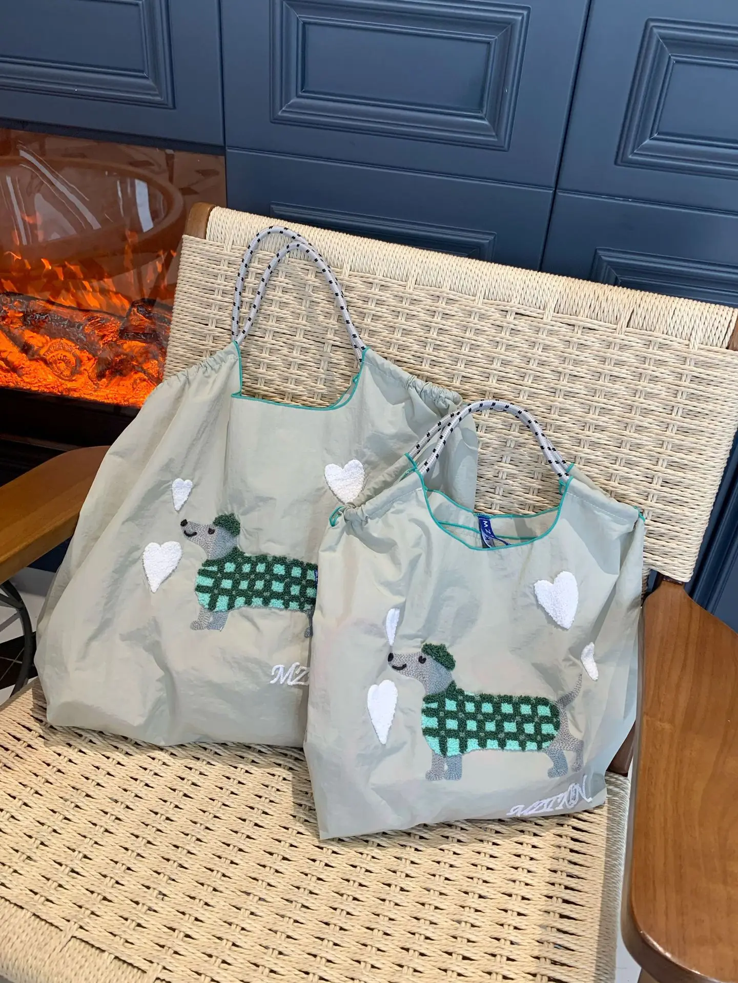 Embroidered Blue Bunny Bag for Women — feature 14