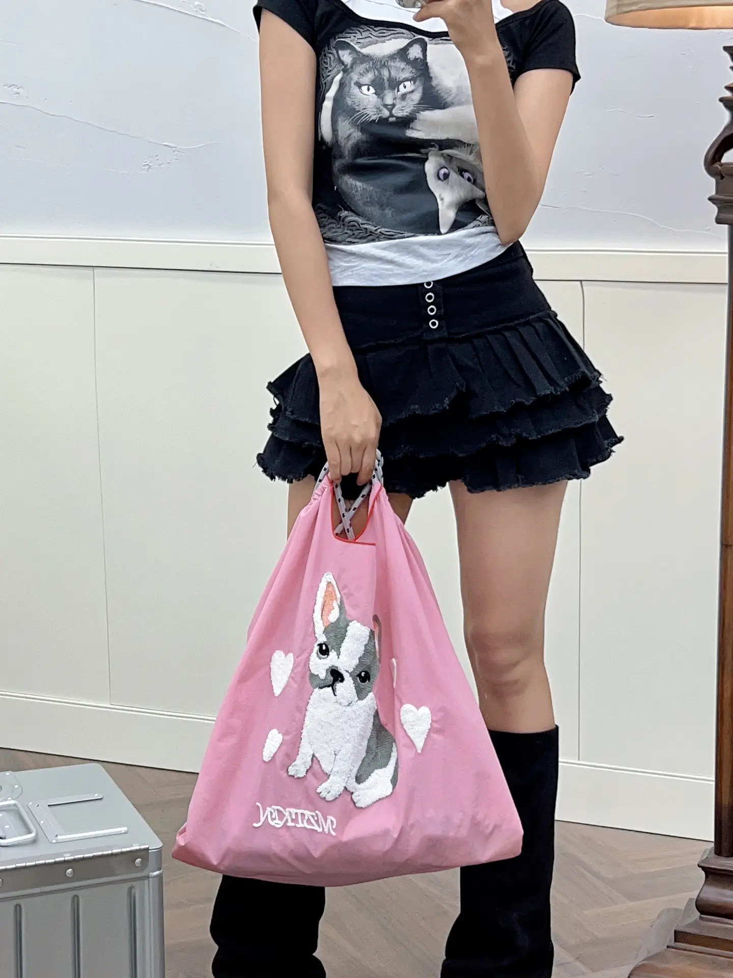 Embroidered Blue Bunny Bag for Women — feature 7
