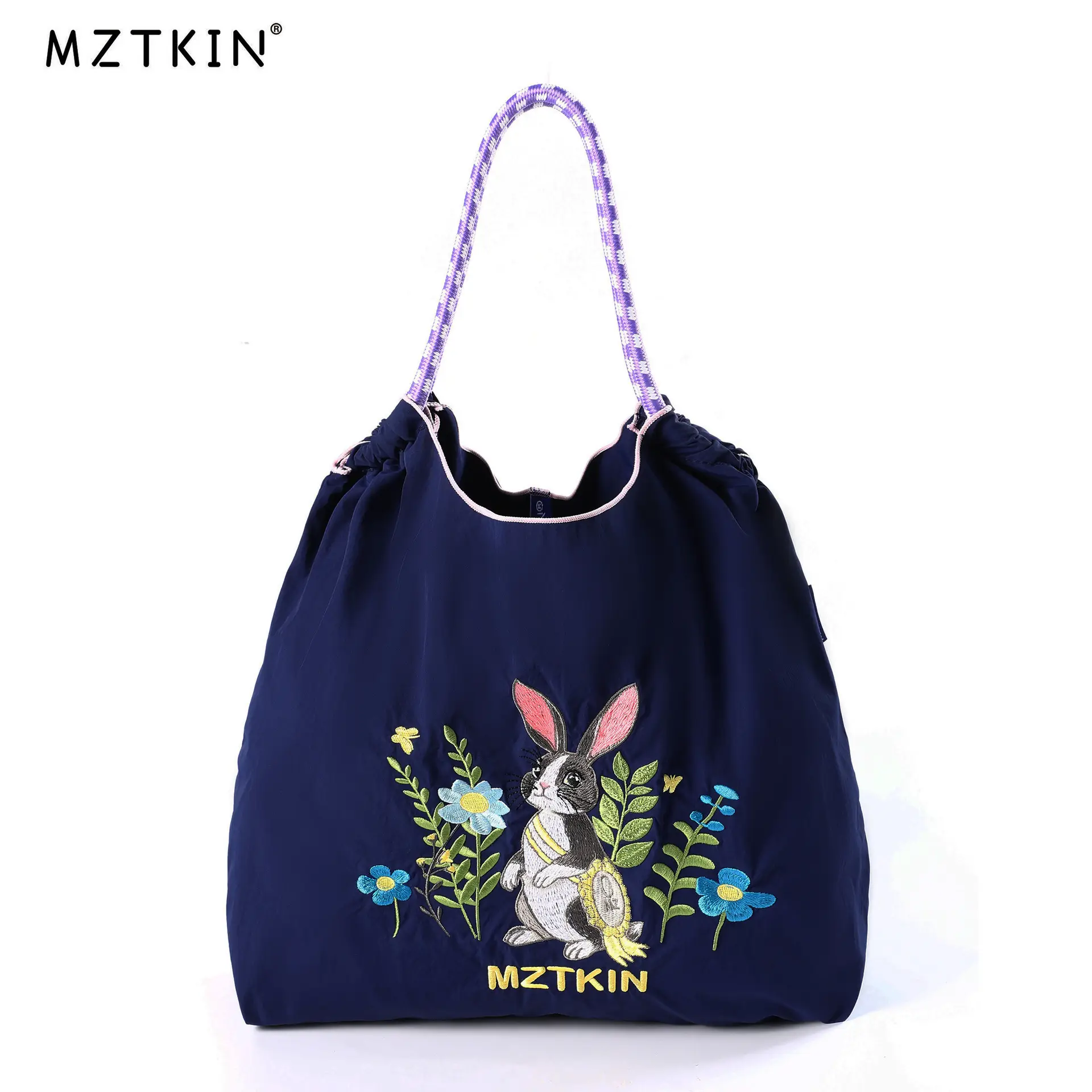 Embroidered Blue Bunny Bag for Women - Image 55