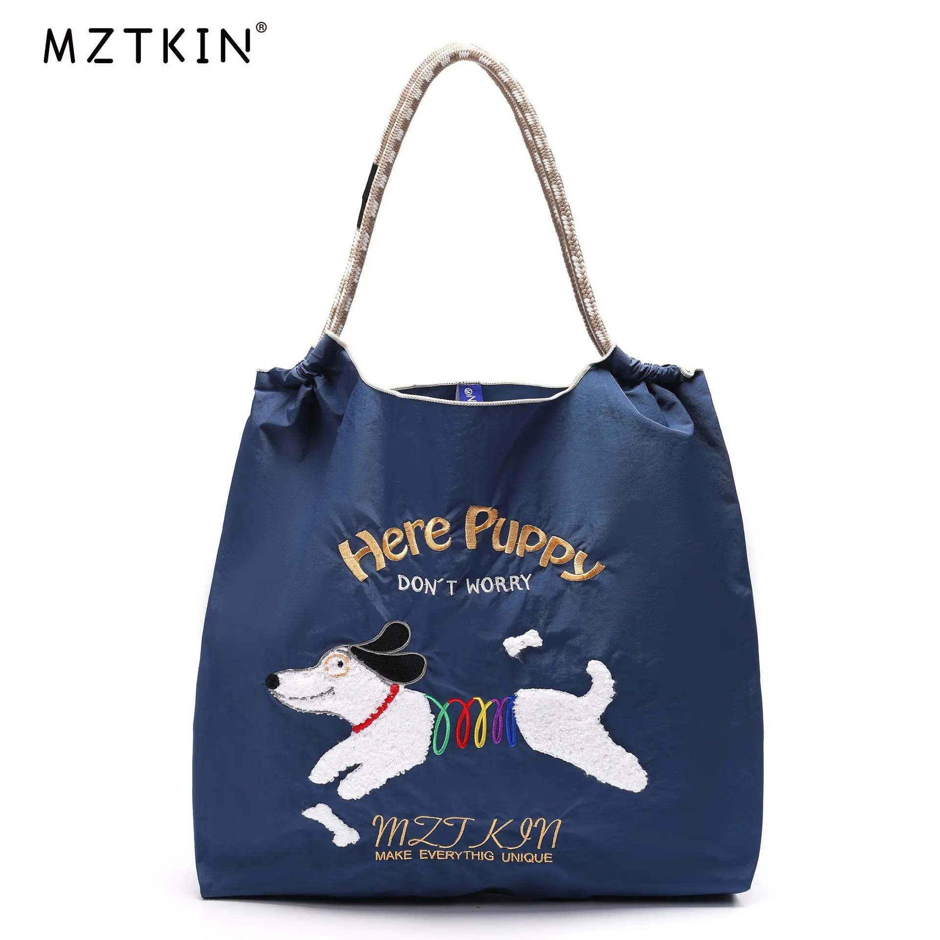 Embroidered Blue Bunny Bag for Women - Image 62