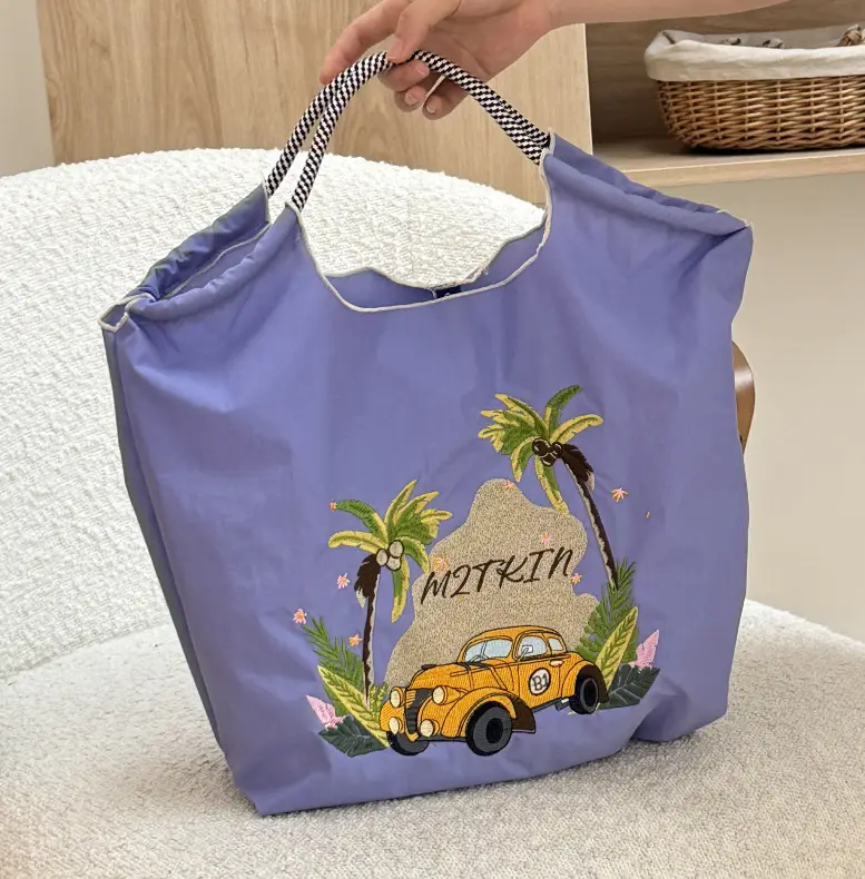 Embroidered Blue Bunny Bag for Women - Image 9