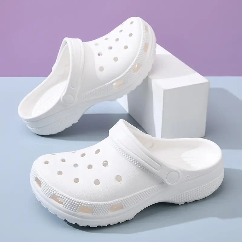 Crocs-Style Star Hole Shoes for Women, Wear-Resistant, Non-Slip, Closed-Toe Slippers, Eva Breathable, Odor-Resistant, Couple Sandals Wholesale - Image 10