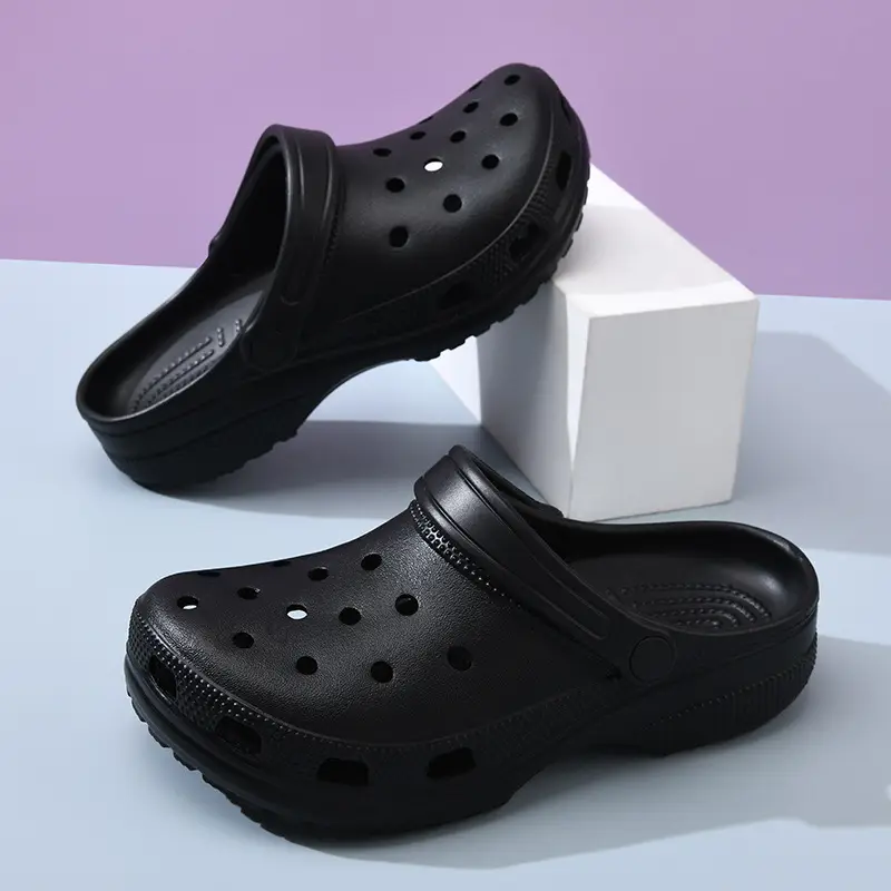 Crocs-Style Star Hole Shoes for Women, Wear-Resistant, Non-Slip, Closed-Toe Slippers, Eva Breathable, Odor-Resistant, Couple Sandals Wholesale - Image 12