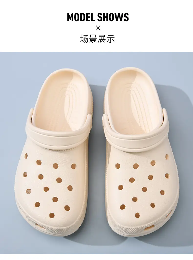 Crocs-Style Star Hole Shoes for Women, Wear-Resistant, Non-Slip, Closed-Toe Slippers, Eva Breathable, Odor-Resistant, Couple Sandals Wholesale — feature 8