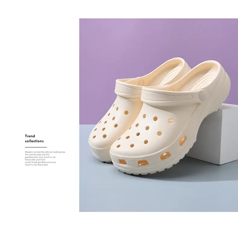 Crocs-Style Star Hole Shoes for Women, Wear-Resistant, Non-Slip, Closed-Toe Slippers, Eva Breathable, Odor-Resistant, Couple Sandals Wholesale — feature 9