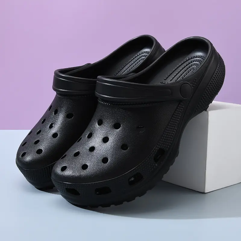 Crocs-Style Star Hole Shoes for Women, Wear-Resistant, Non-Slip, Closed-Toe Slippers, Eva Breathable, Odor-Resistant, Couple Sandals Wholesale - Image 3
