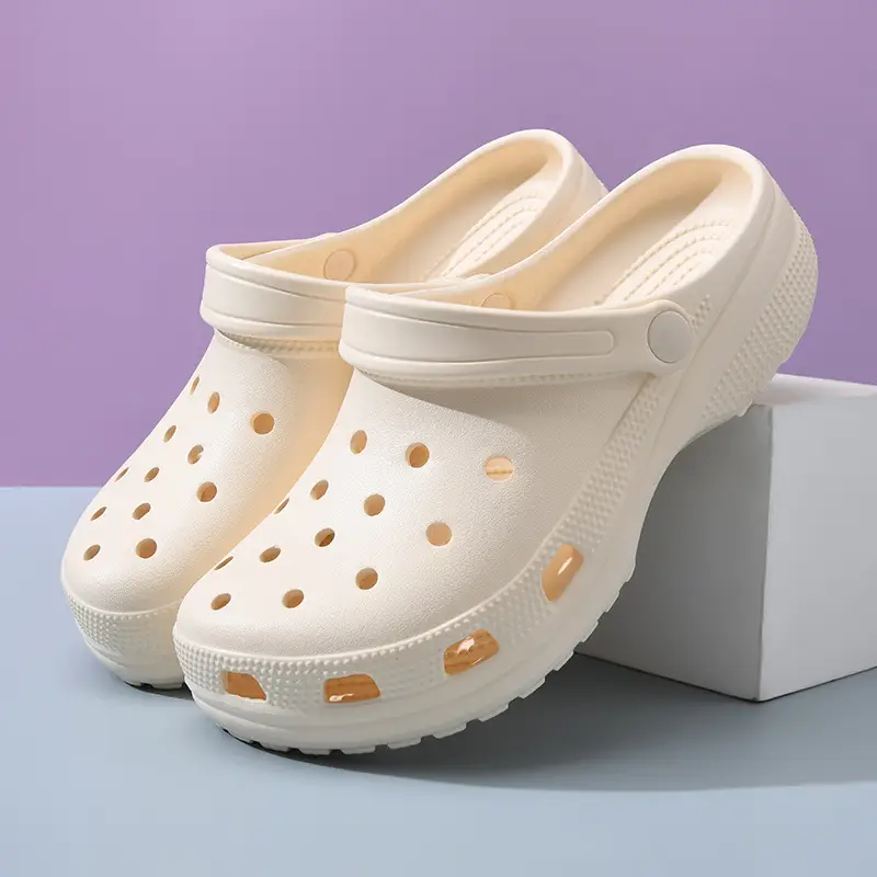 Crocs-Style Star Hole Shoes for Women, Wear-Resistant, Non-Slip, Closed-Toe Slippers, Eva Breathable, Odor-Resistant, Couple Sandals Wholesale - Image 6