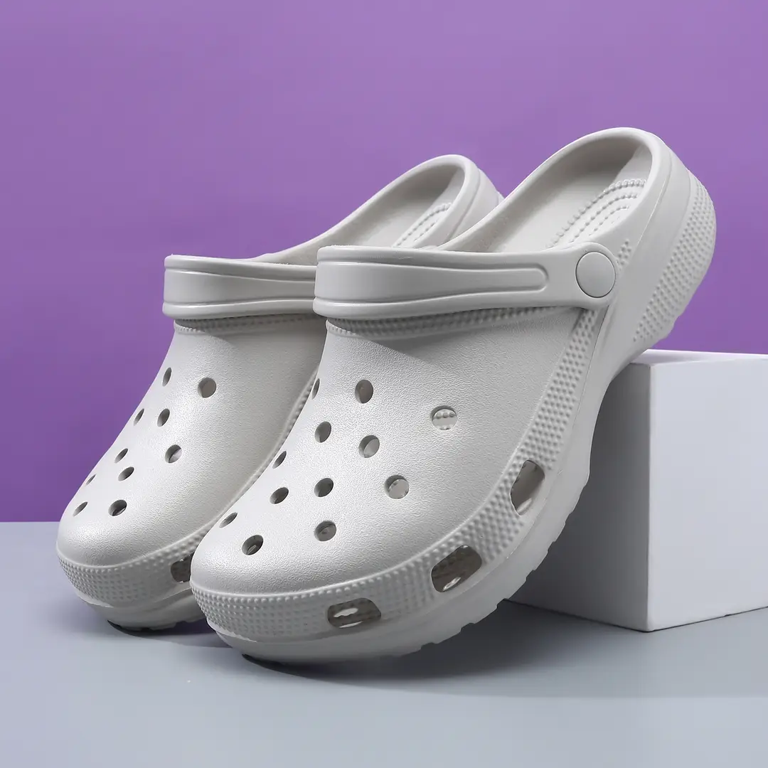 Crocs-Style Star Hole Shoes for Women, Wear-Resistant, Non-Slip, Closed-Toe Slippers, Eva Breathable, Odor-Resistant, Couple Sandals Wholesale - Image 7