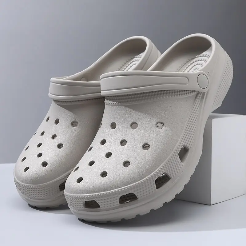 Crocs-Style Star Hole Shoes for Women, Wear-Resistant, Non-Slip, Closed-Toe Slippers, Eva Breathable, Odor-Resistant, Couple Sandals Wholesale - Image 8