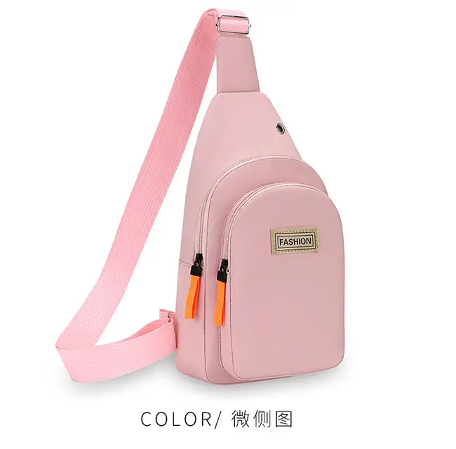 Pink Women's Multi-functional Chest Bag with Adjustable Strap — feature 27