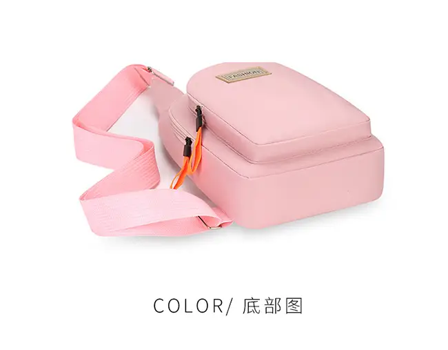 Pink Women's Multi-functional Chest Bag with Adjustable Strap — feature 30