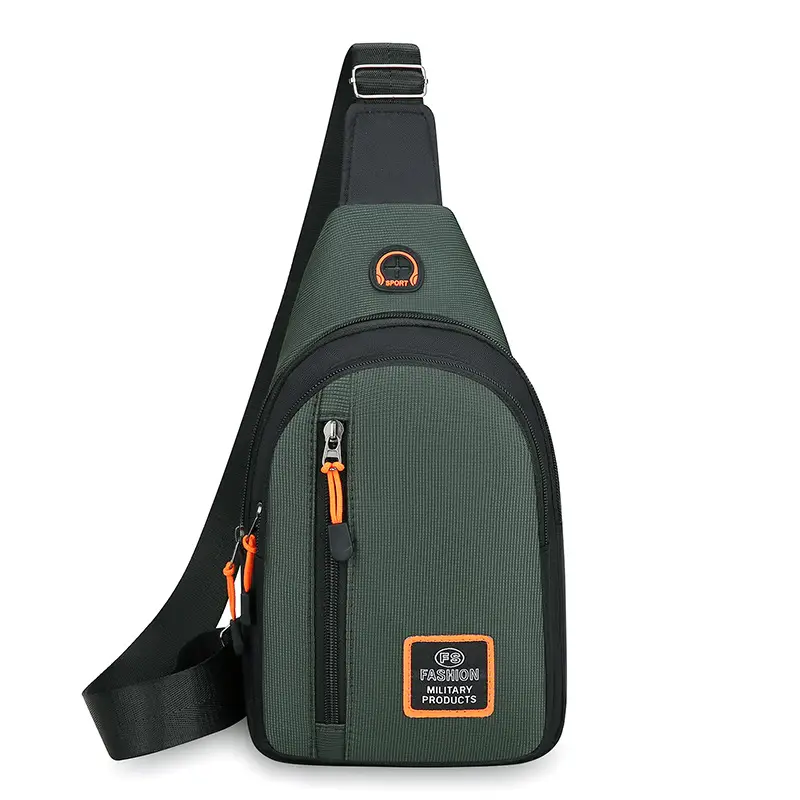 Men's Waterproof Multi-Layer Chest Bag with Crossbody Strap - Image 9