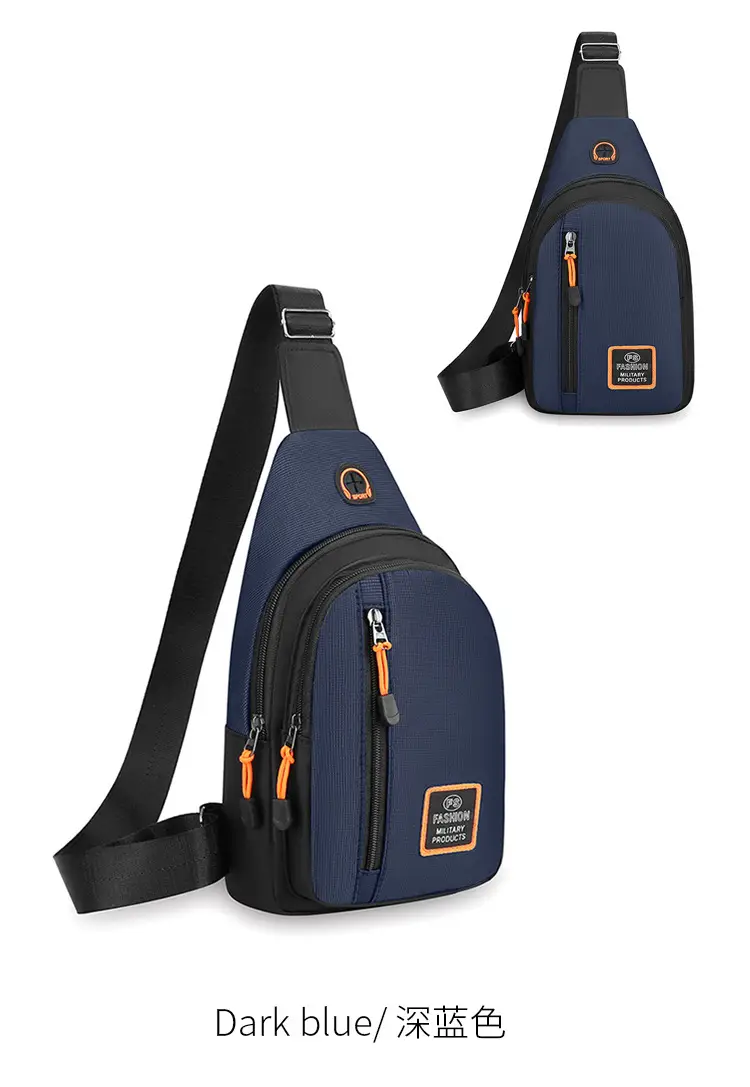 Men's Waterproof Multi-Layer Chest Bag with Crossbody Strap — feature 24