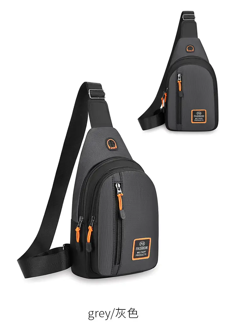 Men's Waterproof Multi-Layer Chest Bag with Crossbody Strap — feature 25