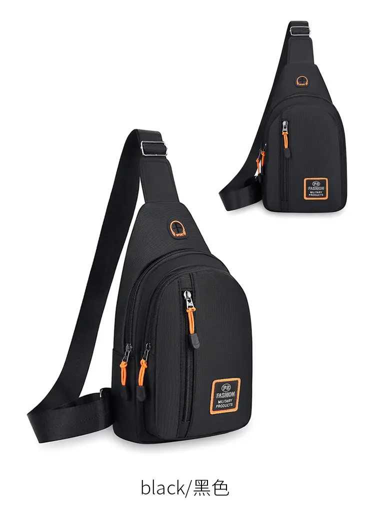 Men's Waterproof Multi-Layer Chest Bag with Crossbody Strap — feature 26
