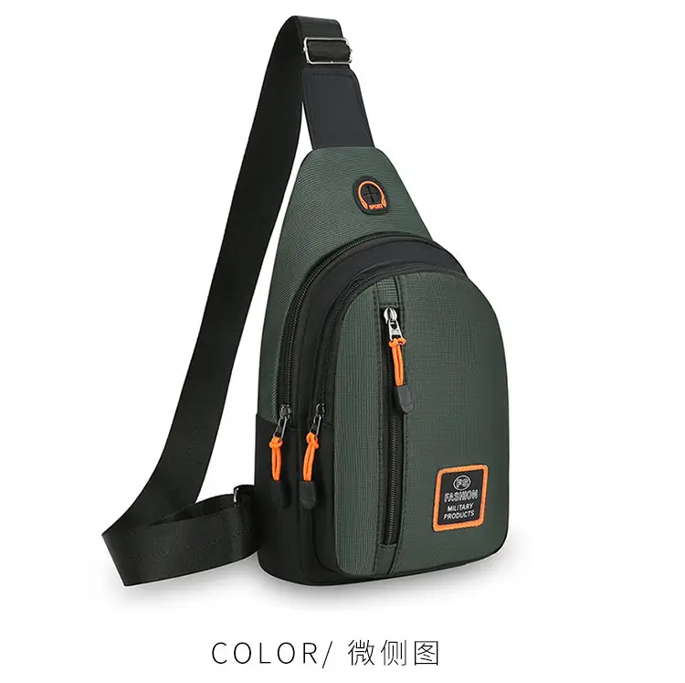 Men's Waterproof Multi-Layer Chest Bag with Crossbody Strap — feature 28