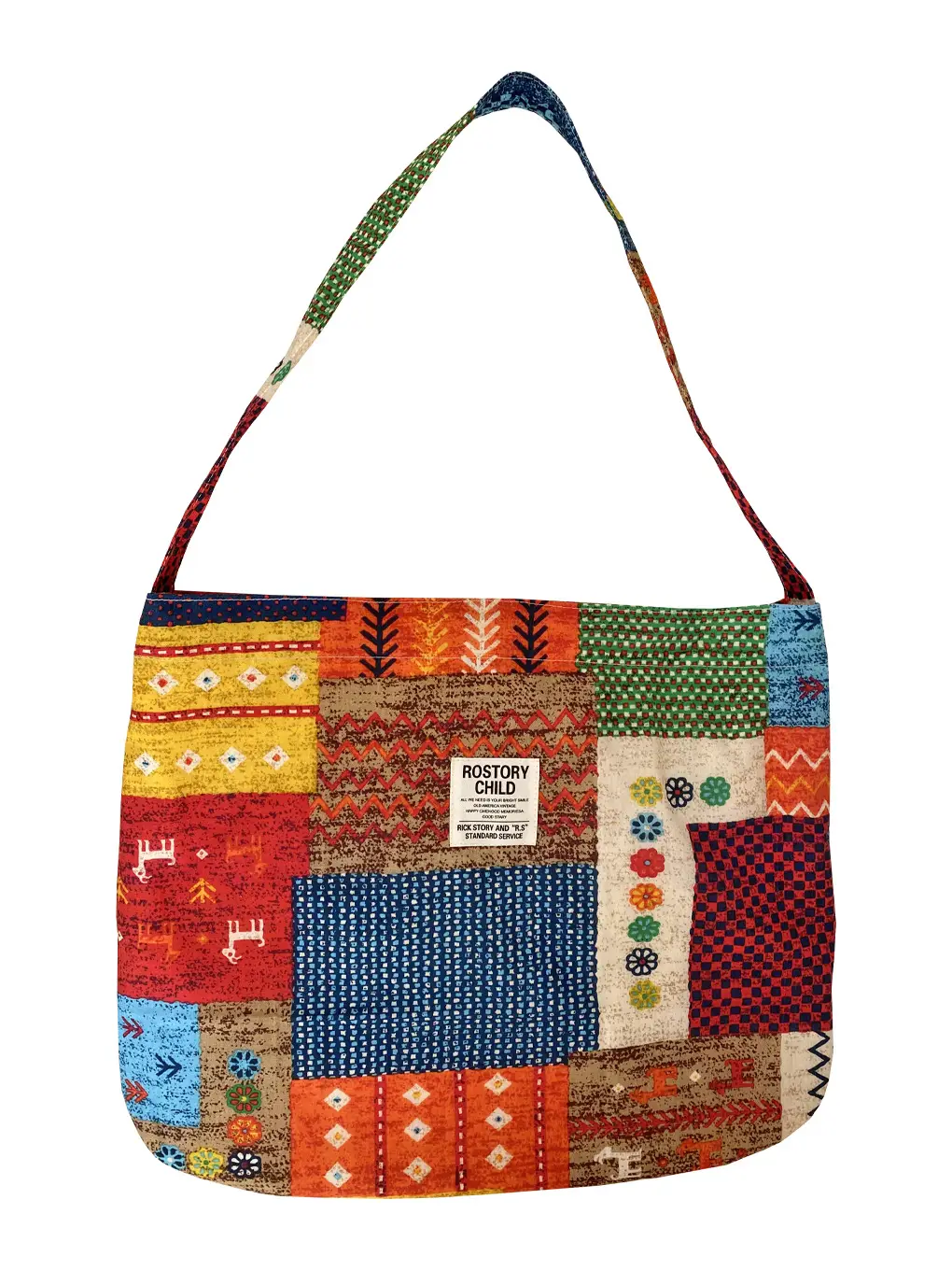 Spring Patchwork Bag Large Capacity Crossbody Drawstring Tote - Image 10