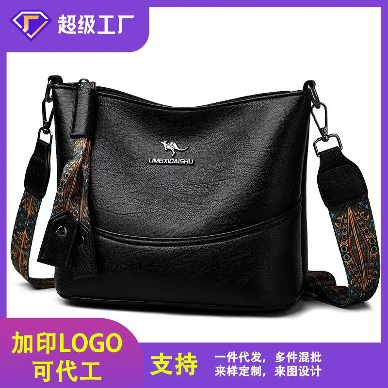 Black Embroidered Crossbody Bag for Women 2025 - Image 5