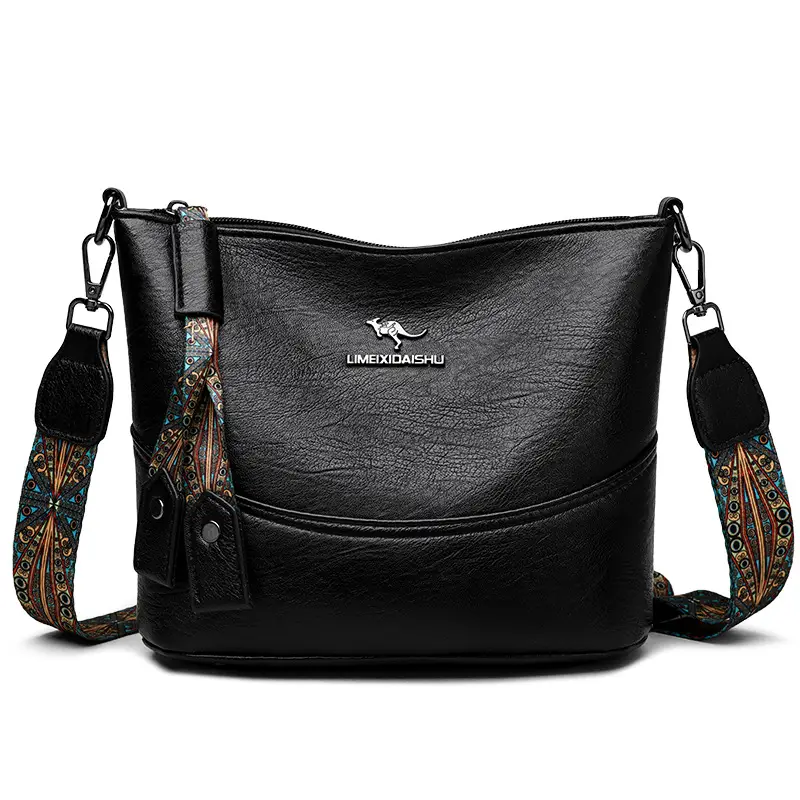 Black Embroidered Crossbody Bag for Women 2025 - Image 9