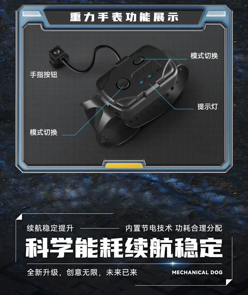 Electric mechanical dog camera spray water bullet gun robot dog gesture induction deformation eight-wheel stunt children's remote control car — feature 16