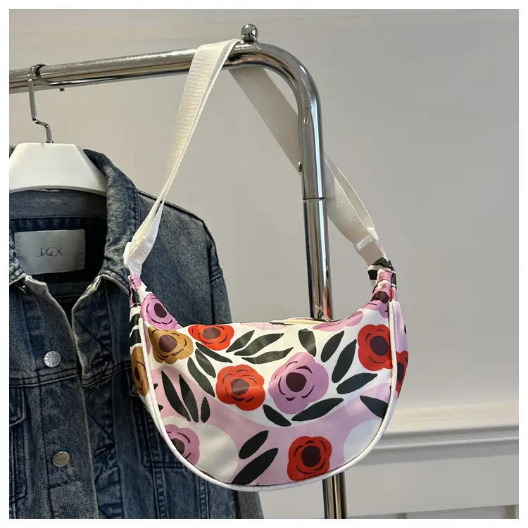 Women's Floral Colored Crossbody Bag Large Capacity - Image 2