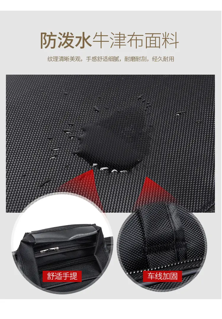 15.6 Inch Laptop Bag Black Multi Layer Shoulder Crossbody — feature 7