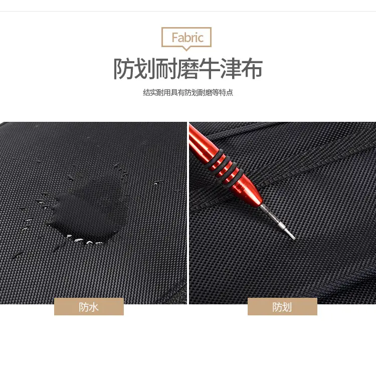 15.6 Inch Laptop Bag Black Multi Layer Shoulder Crossbody — feature 8
