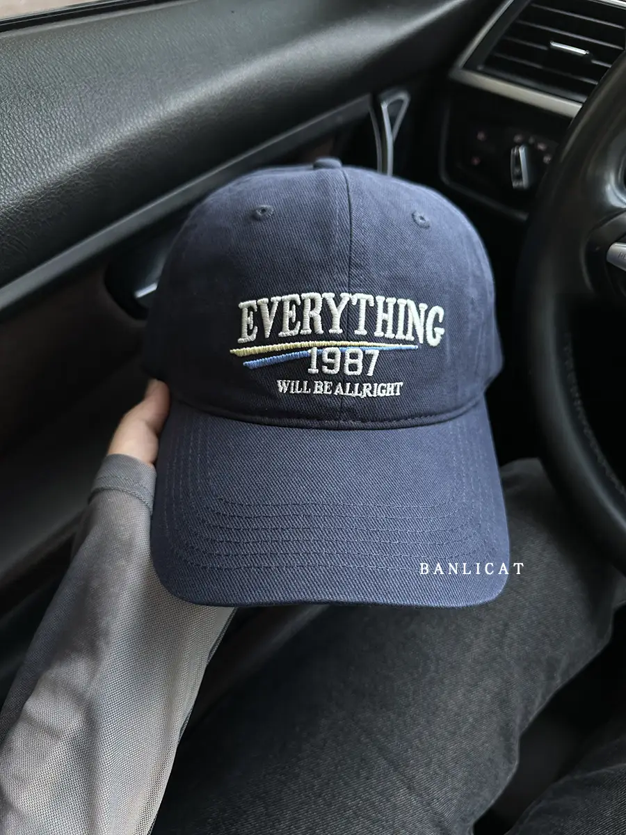 2024 New American Retro Washed Cotton Embroidered Letter Baseball Hat for Men and Women Wide Brim Face-Showing Small Peaked Cap - Image 4