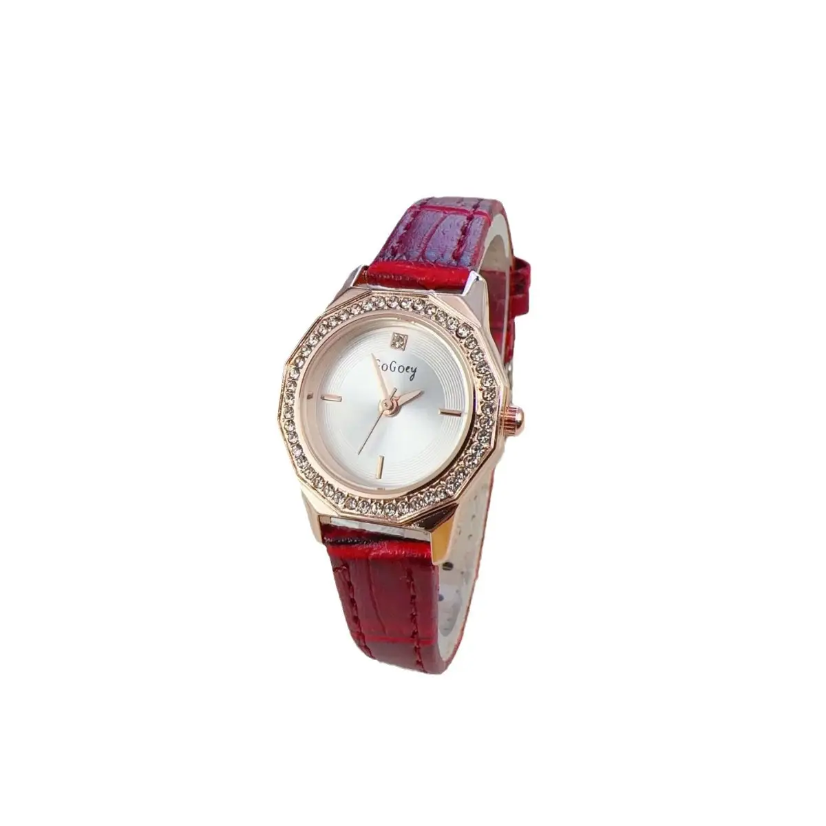 Women's Rose Gold Quartz Watch with Crystal Band - Image 9