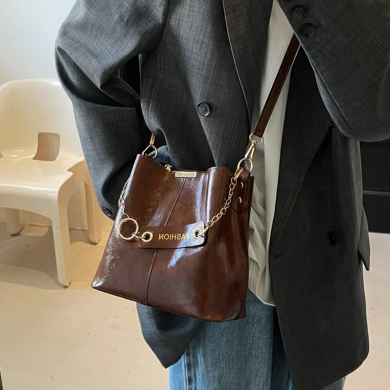 Korean Style Retro Chain Bucket Bag Women 2025 - Image 6