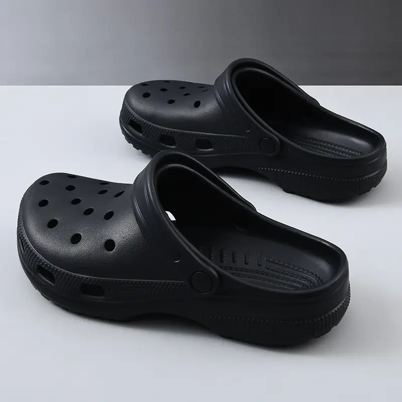 New Style Hole Shoes Women's Summer Outer Wear Non-slip Breathable Baotou Drag Thick Bottom Increased Wear-resistant Deodorant Beach Slippers for Men