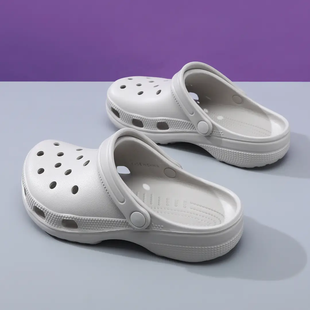 New Style Hole Shoes Women's Summer Outer Wear Non-slip Breathable Baotou Drag Thick Bottom Increased Wear-resistant Deodorant Beach Slippers for Men