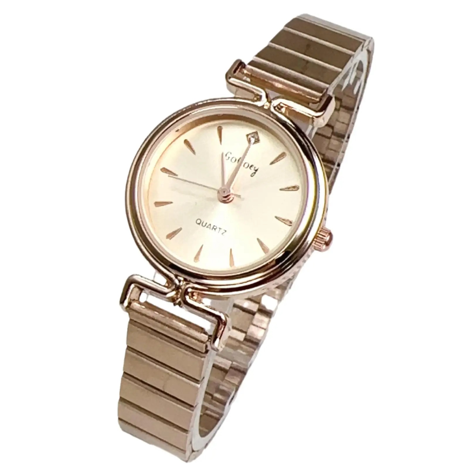Rose Gold Women's Quartz Watch with Chain Strap