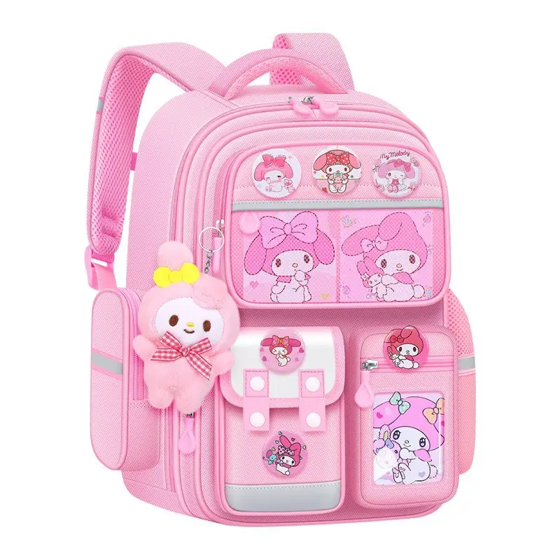 Schoolbags for Primary School Students in Grades 1, 2, and 6, Girls' Cartoon Spine-Protecting and Weight-Reducing Backpacks for Children Aged 6-12 Years Old Wholesale