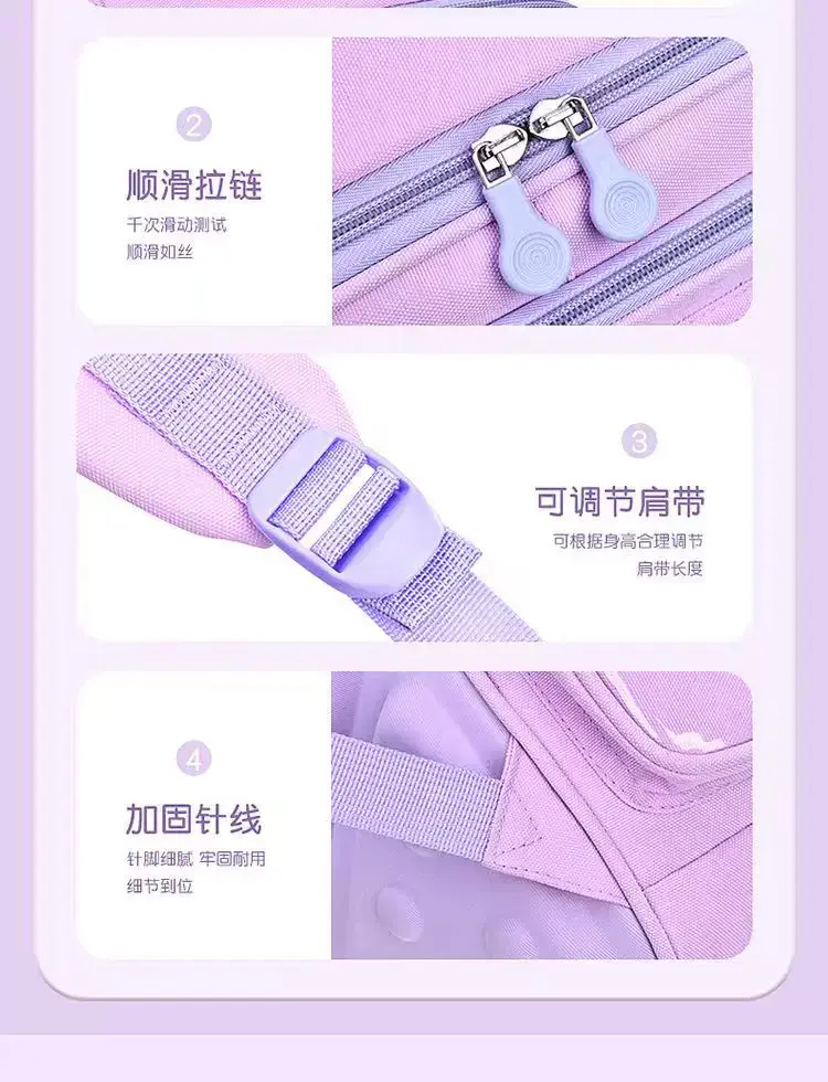 Schoolbags for Primary School Students in Grades 1, 2, and 6, Girls' Cartoon Spine-Protecting and Weight-Reducing Backpacks for Children Aged 6-12 Years Old Wholesale — feature 14