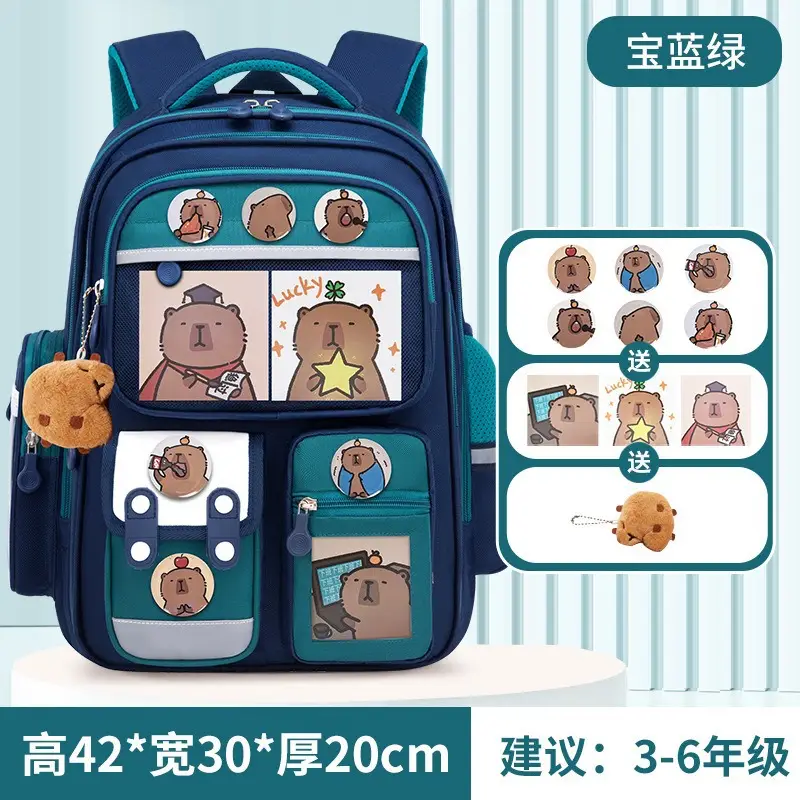 Schoolbags for Primary School Students in Grades 1, 2, and 6, Girls' Cartoon Spine-Protecting and Weight-Reducing Backpacks for Children Aged 6-12 Years Old Wholesale