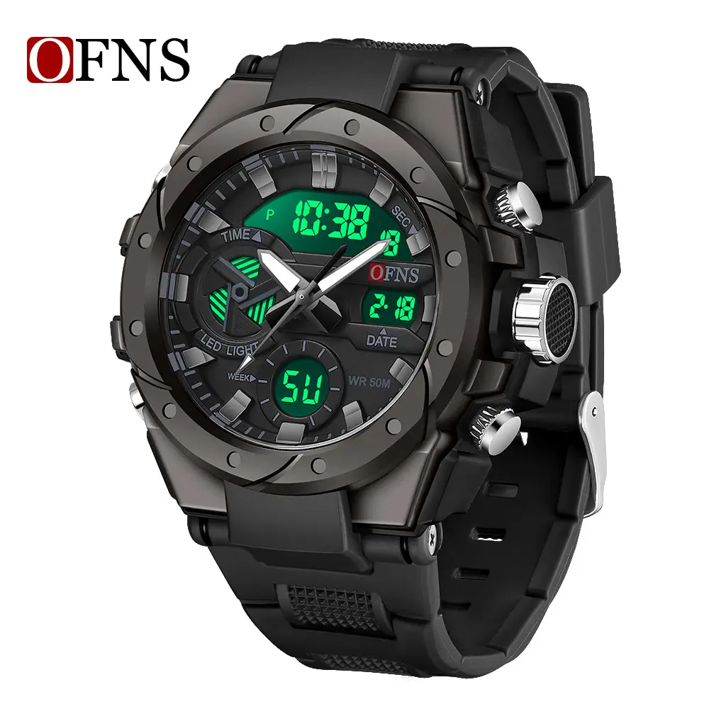 O'Fani Black Military Style Waterproof Men's Watch - Image 9