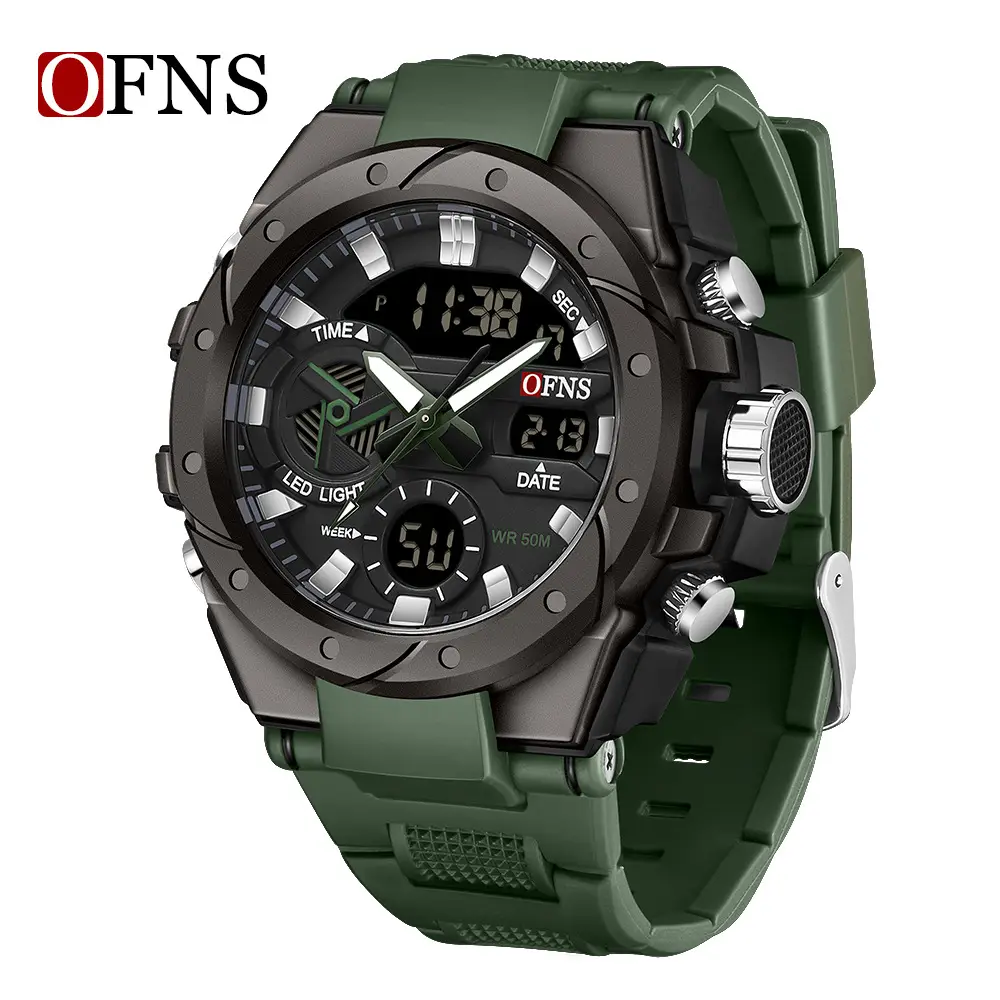O'Fani Black Military Style Waterproof Men's Watch - Image 4