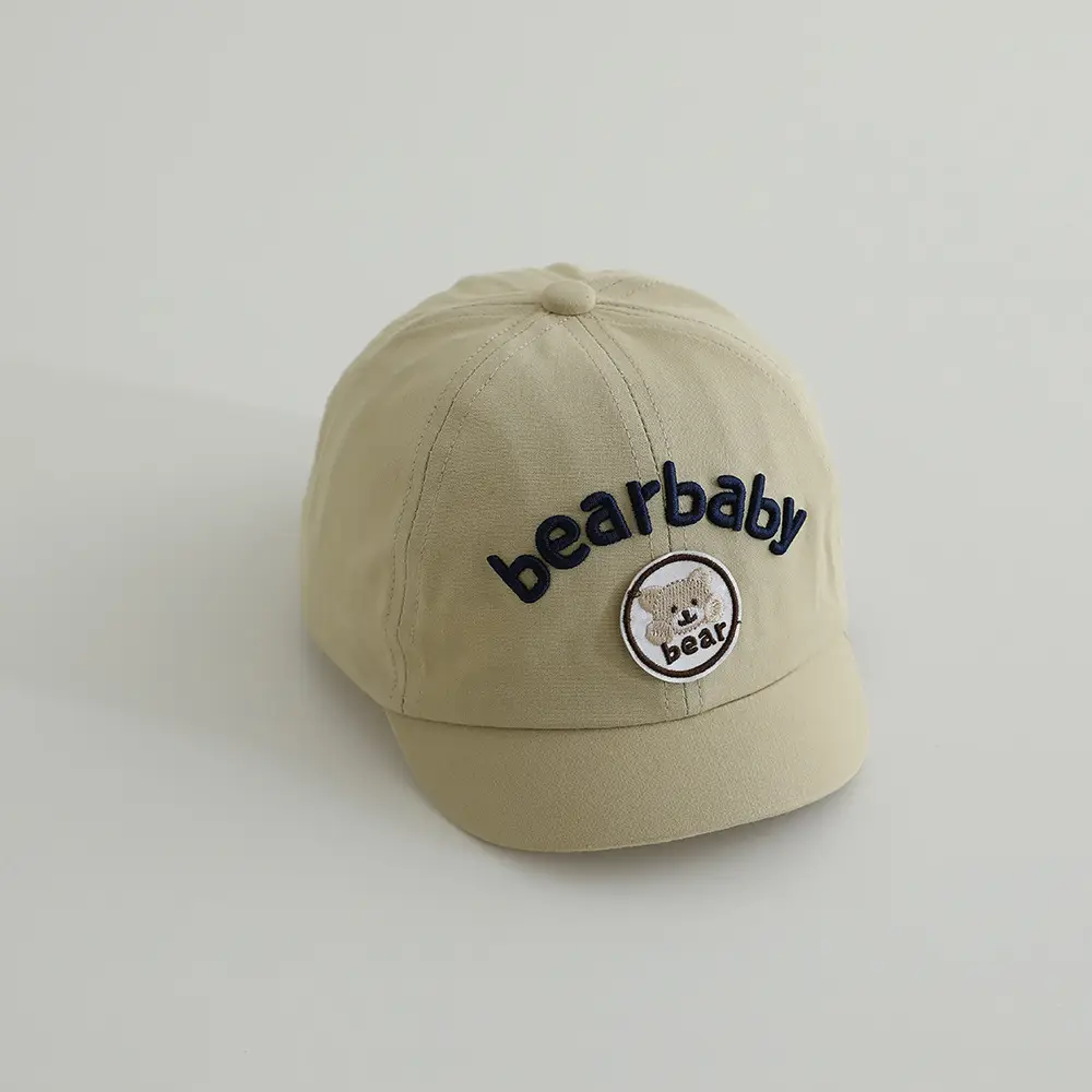 Cute Beige Bear Baby Cap for Boys Summer Hat — feature 13