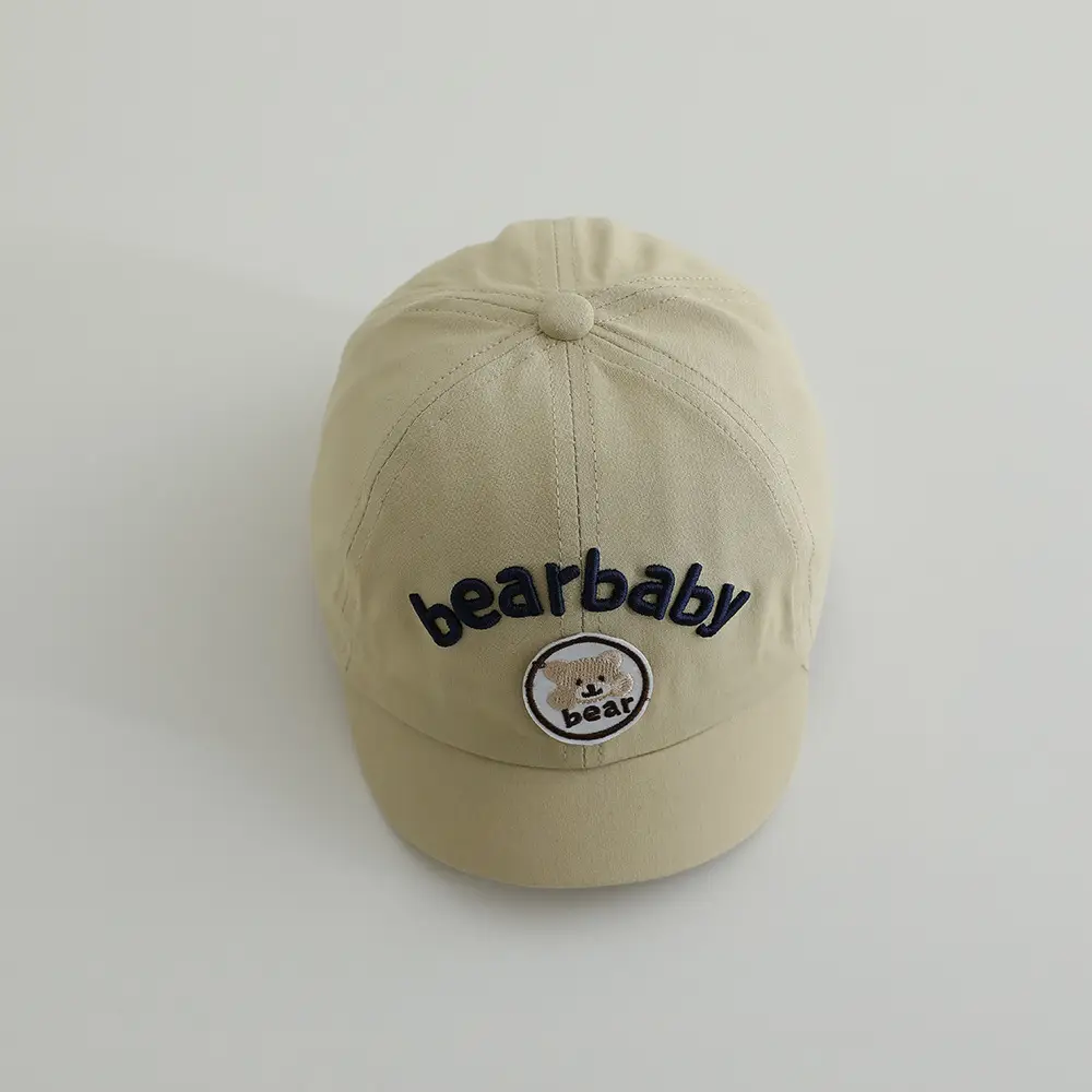 Cute Beige Bear Baby Cap for Boys Summer Hat — feature 14