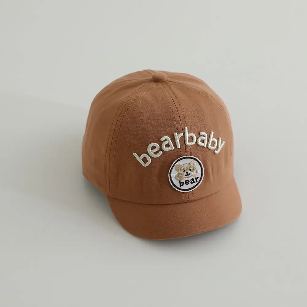 Cute Beige Bear Baby Cap for Boys Summer Hat — feature 7