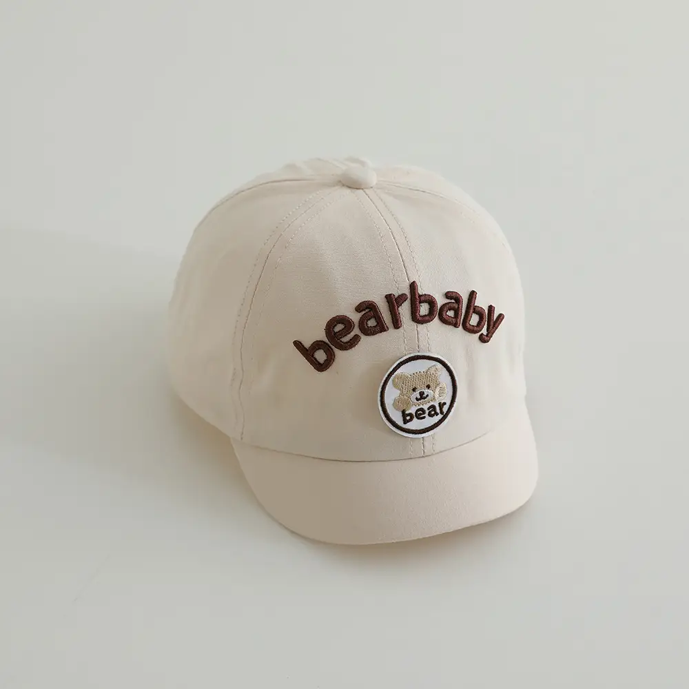 Cute Beige Bear Baby Cap for Boys Summer Hat — feature 8