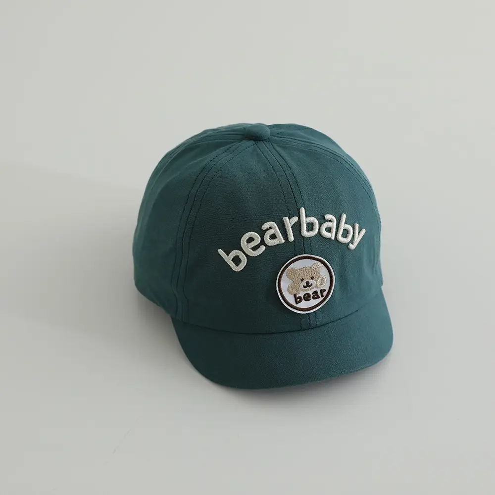 Cute Beige Bear Baby Cap for Boys Summer Hat - Image 3