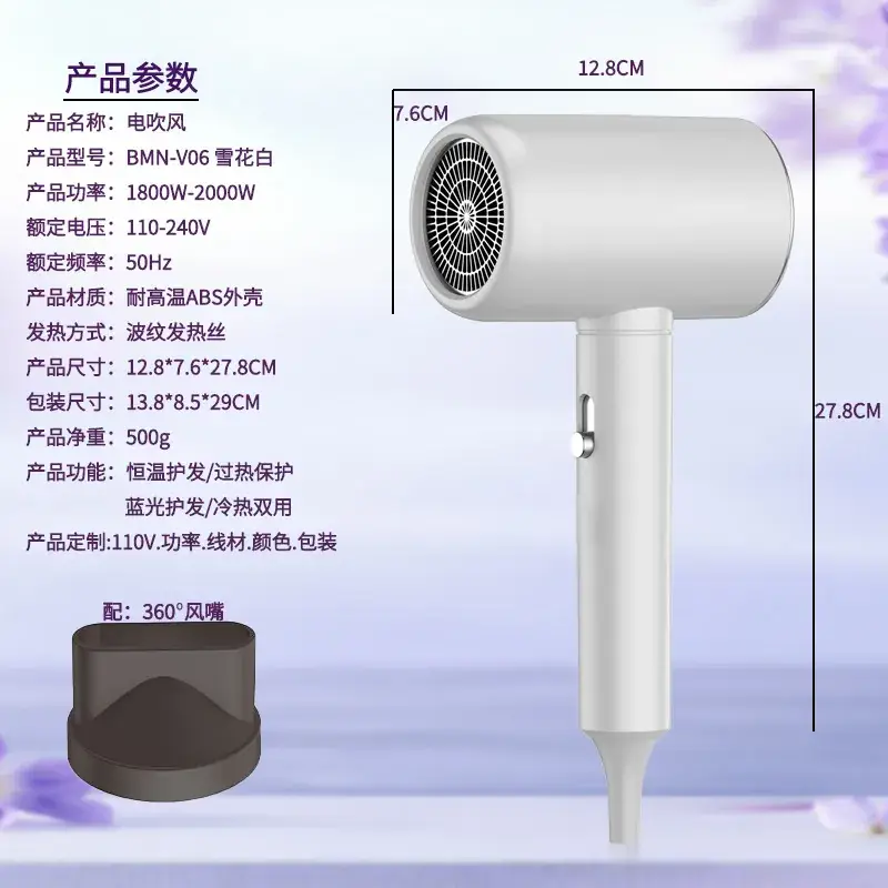 High-Speed Hair Dryer 1200W 360° Wind - Image 3