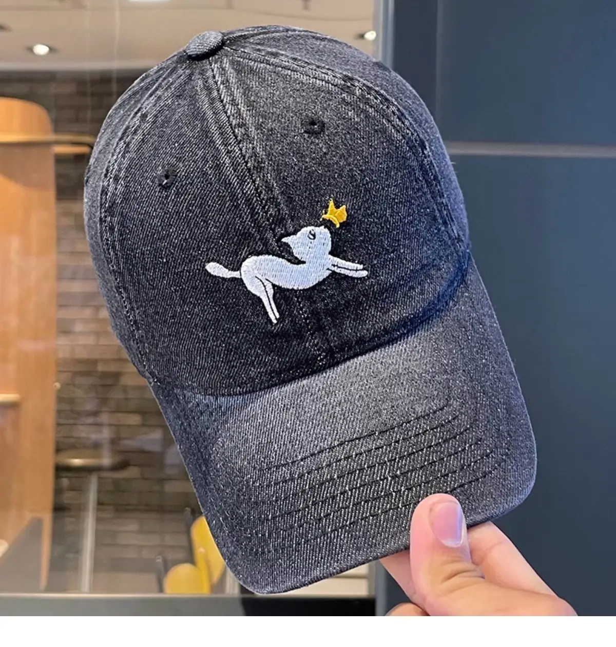 Cartoon Kitten Denim Baseball Cap for Kids Spring Summer — feature 15