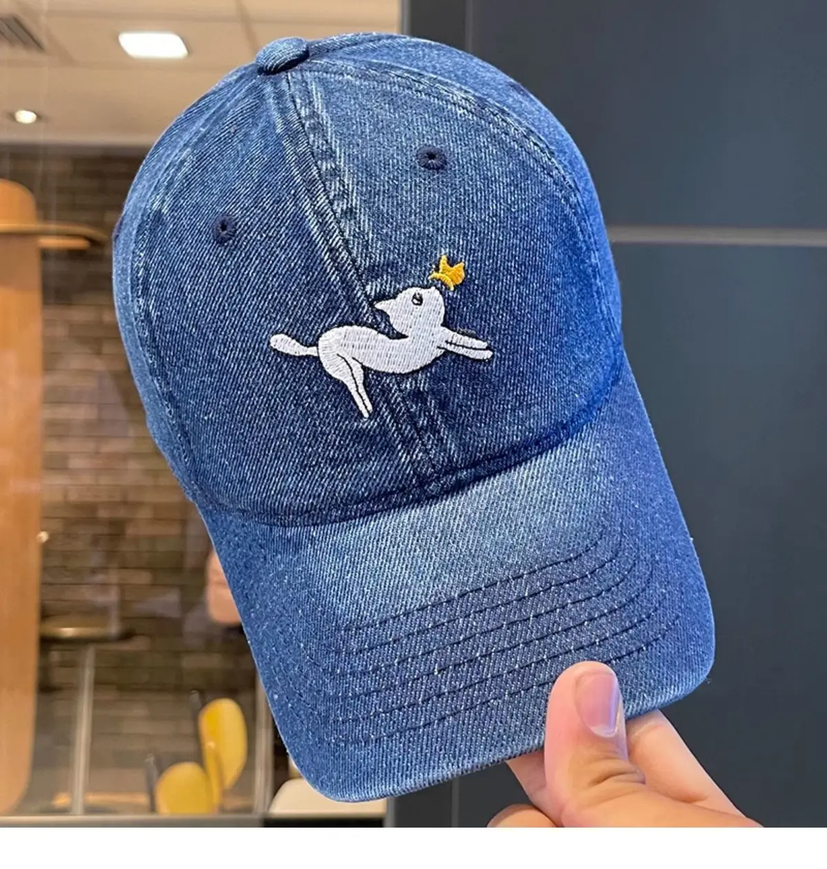 Cartoon Kitten Denim Baseball Cap for Kids Spring Summer — feature 16