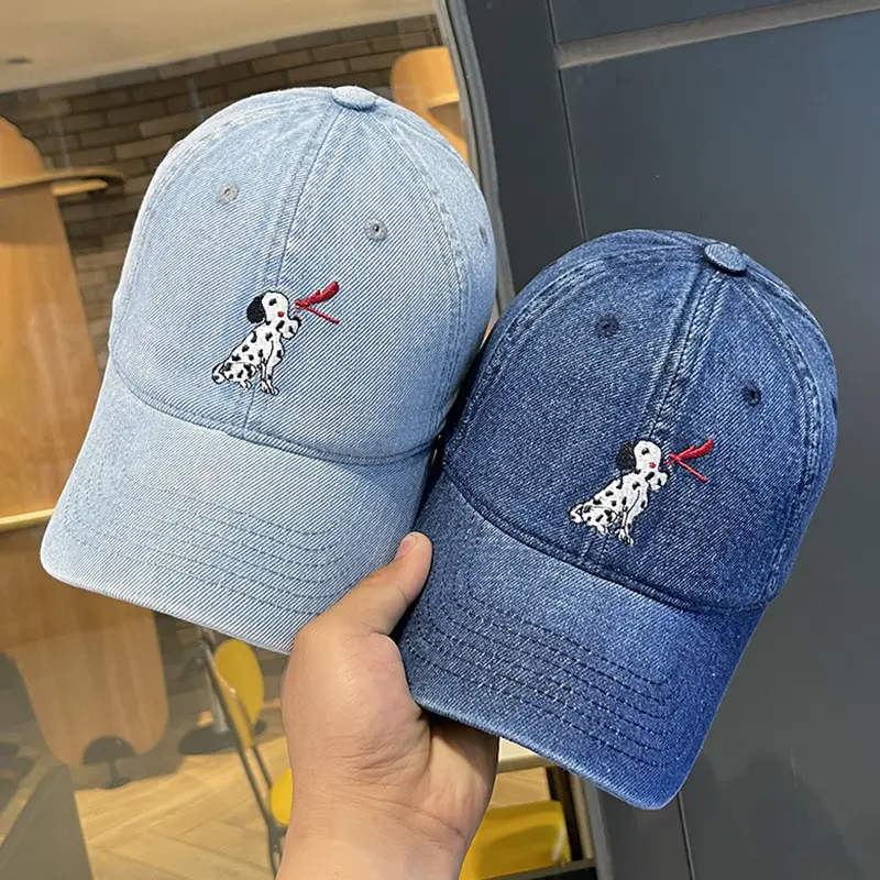 Women Denim Cartoon Cap Sunshade Cap - Image 4