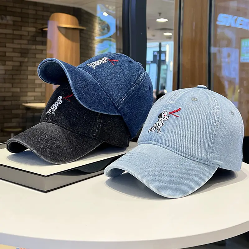 Women Denim Cartoon Cap Sunshade Cap - Image 5